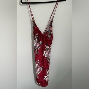 Hello Molly Red Floral Bodycon Dress